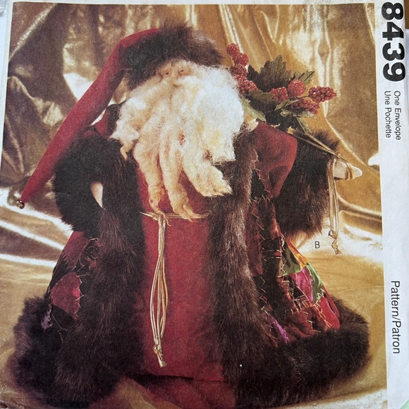 Sew 5 Christmas Patterns McCalls Vintage Santa Tree Stocking Wreaths 1990s - Picture 3 of 10